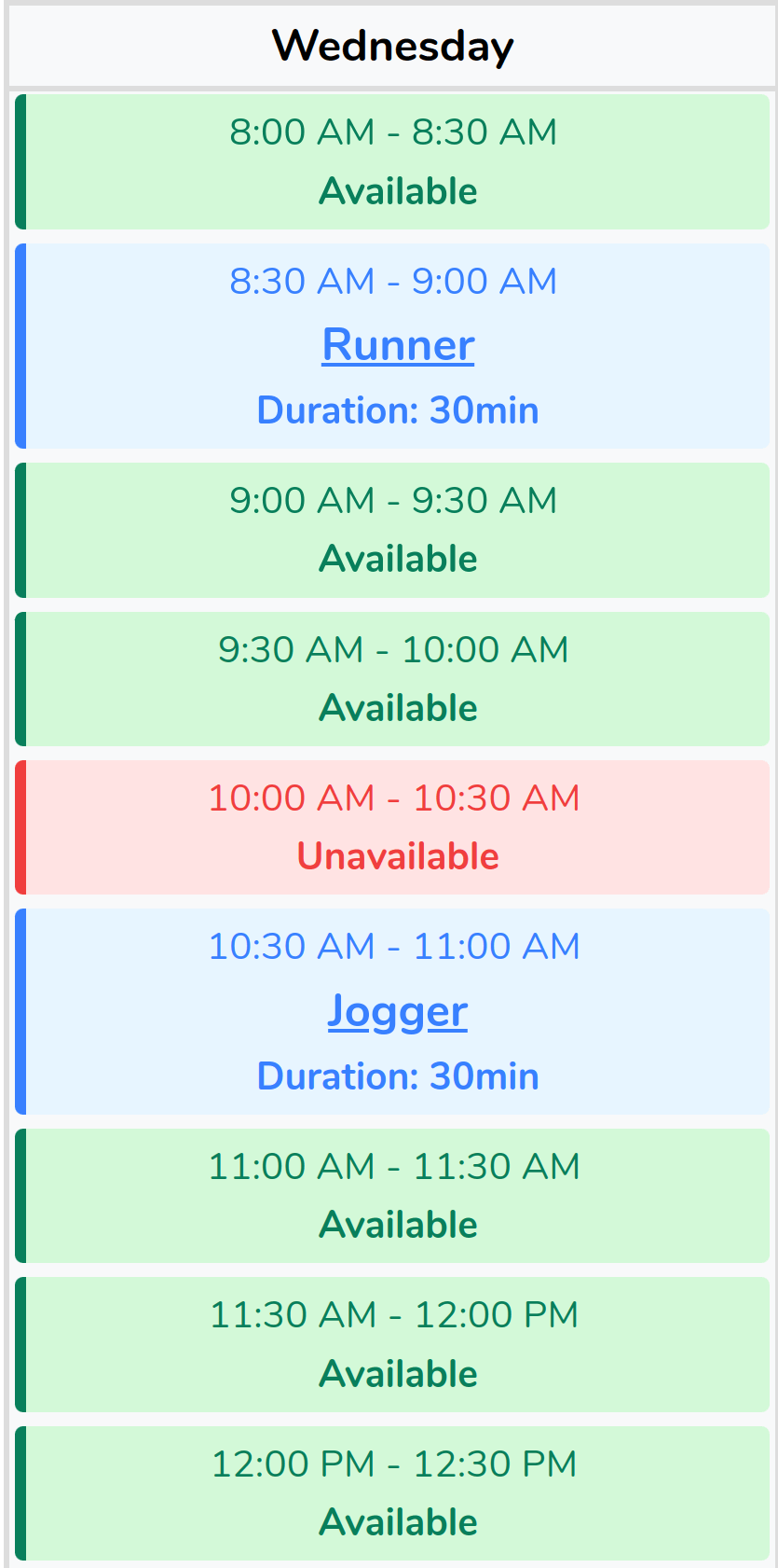 Schedule image
