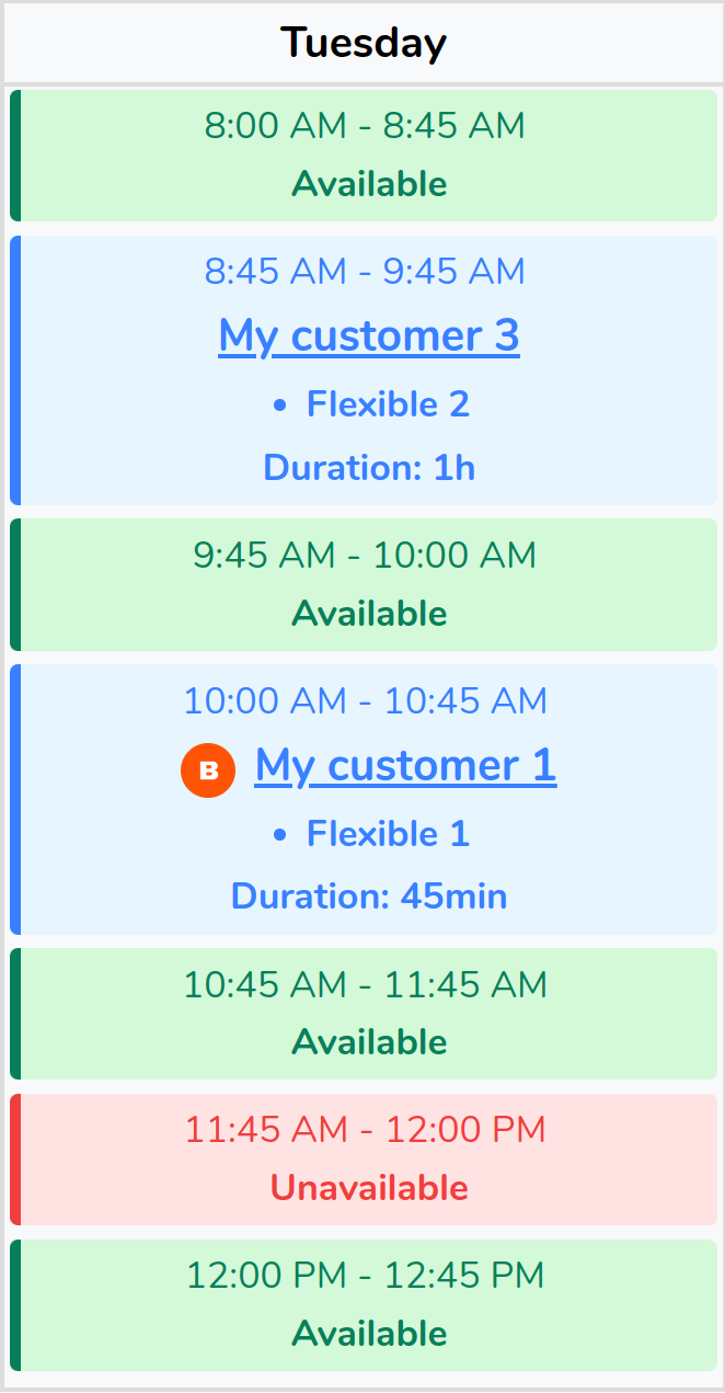 Schedule image